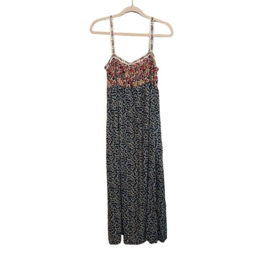 NATURAL LIFE Floral Maxi Dress in Navy and Red